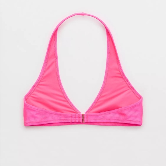 NWT Aerie Halter Shine Ribbed Bikini Top - Picture 4 of 7